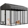 8x4x6 FT Outdoor Dog Kennel with Roof Cover X8442