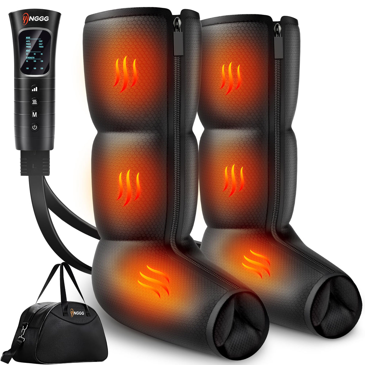 Leg Compression Massager with Heat, Foot & Calf Massager Boots M6339