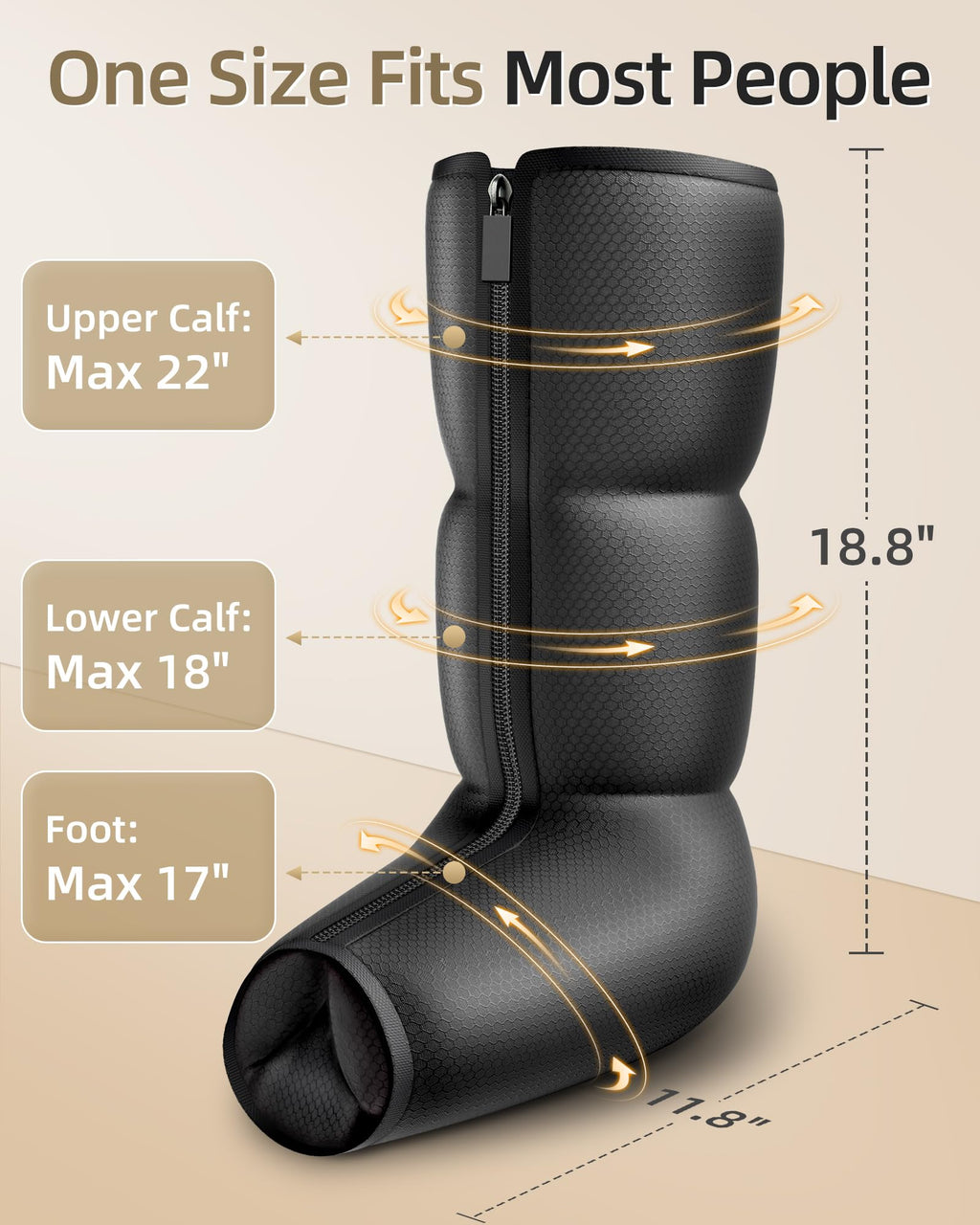 Leg Compression Massager with Heat, Foot & Calf Massager Boots M6339