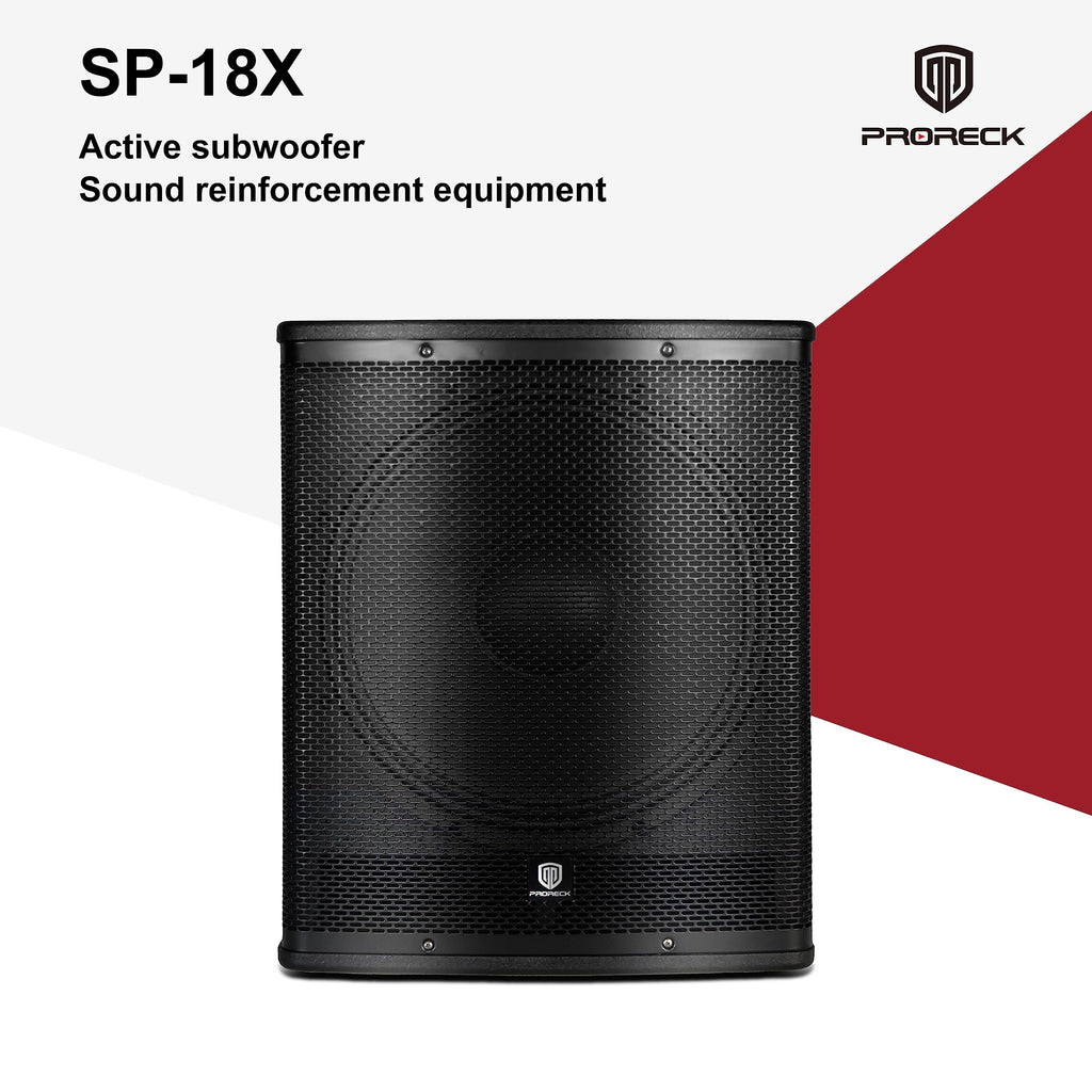 18 inch 3000W Powered PA DJ Subwoofer with Class-D Amplifier, Black R756