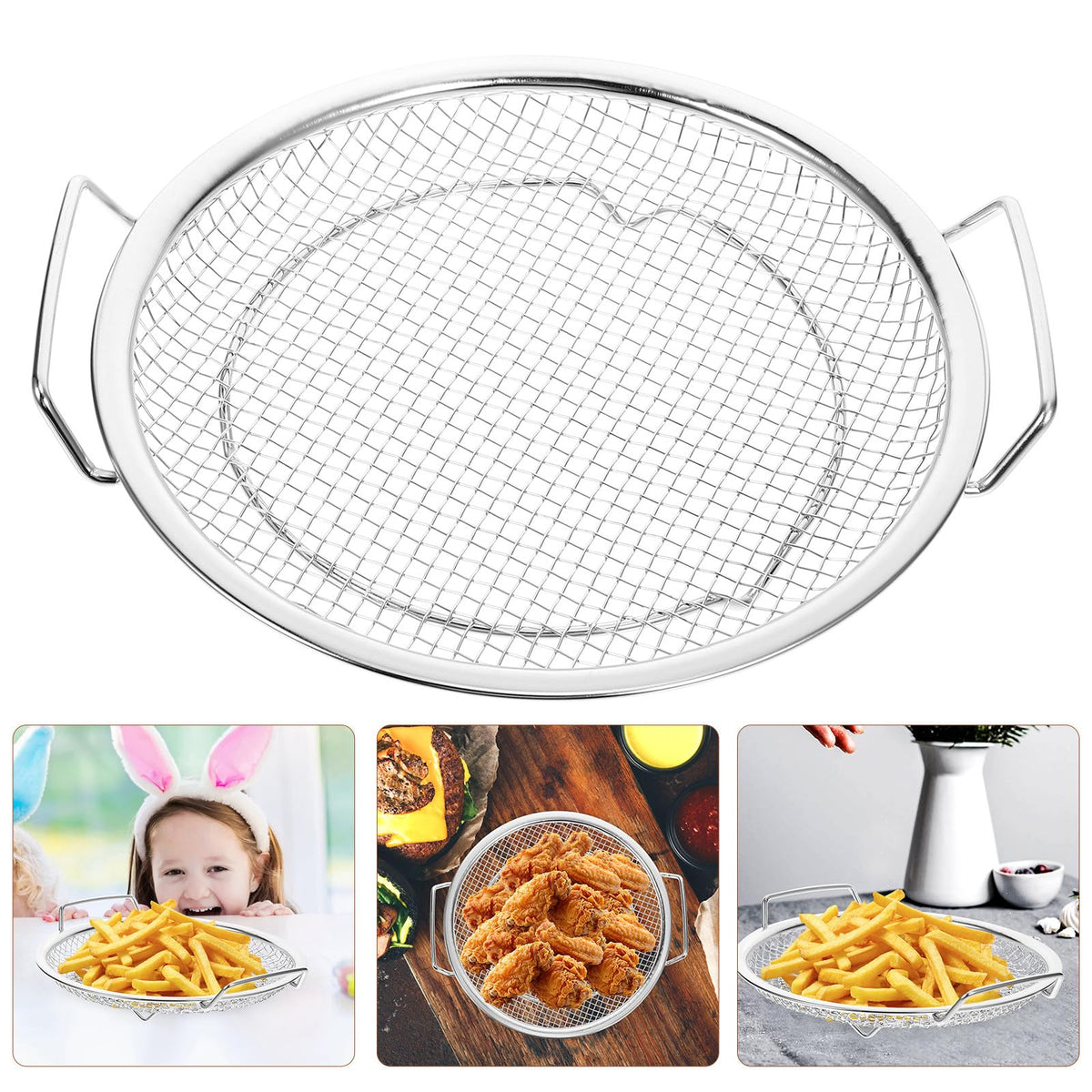 Stainless Steel Frying Basket Strainer 18cm C109