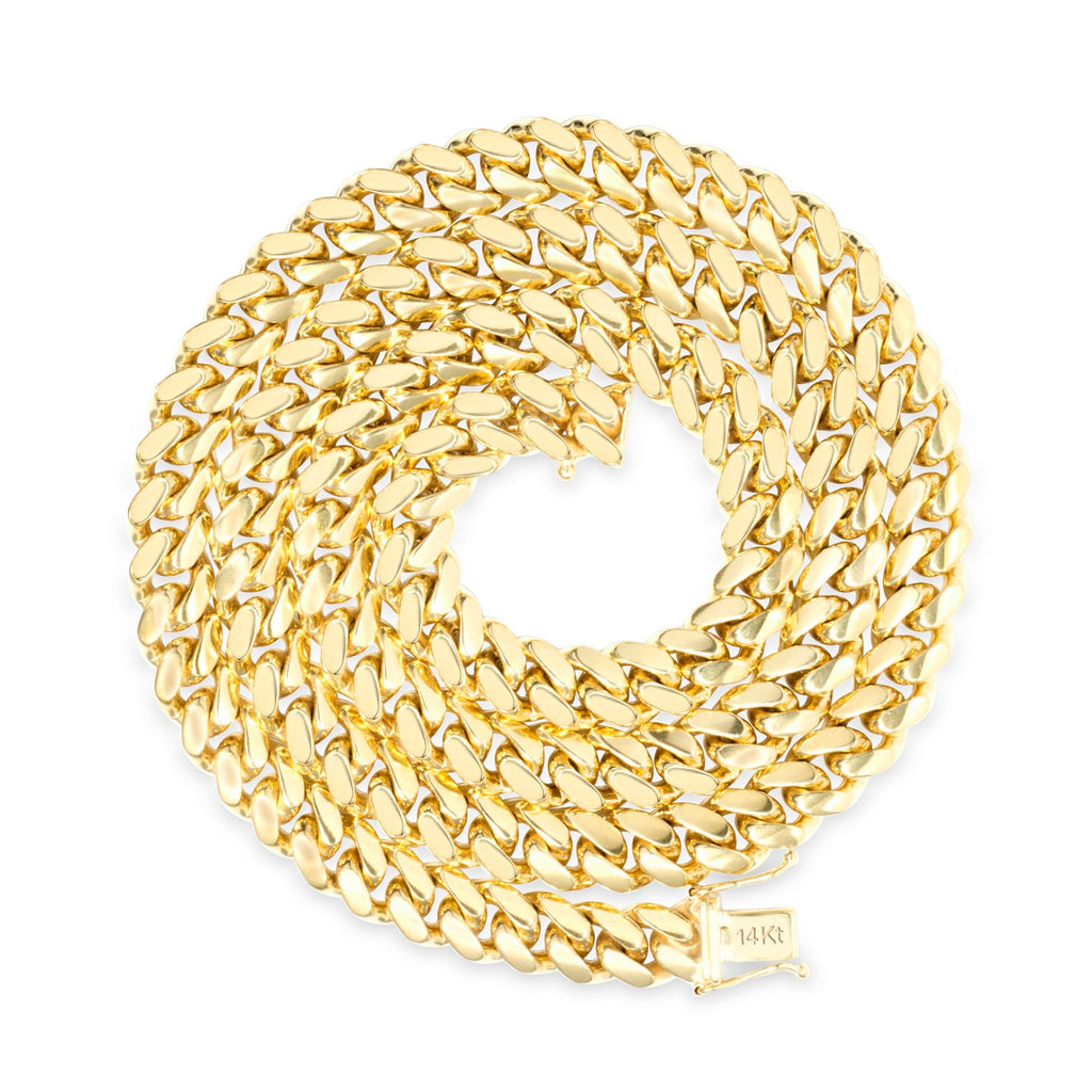 14k Yellow Gold Cuban Link Chain Necklace D5963