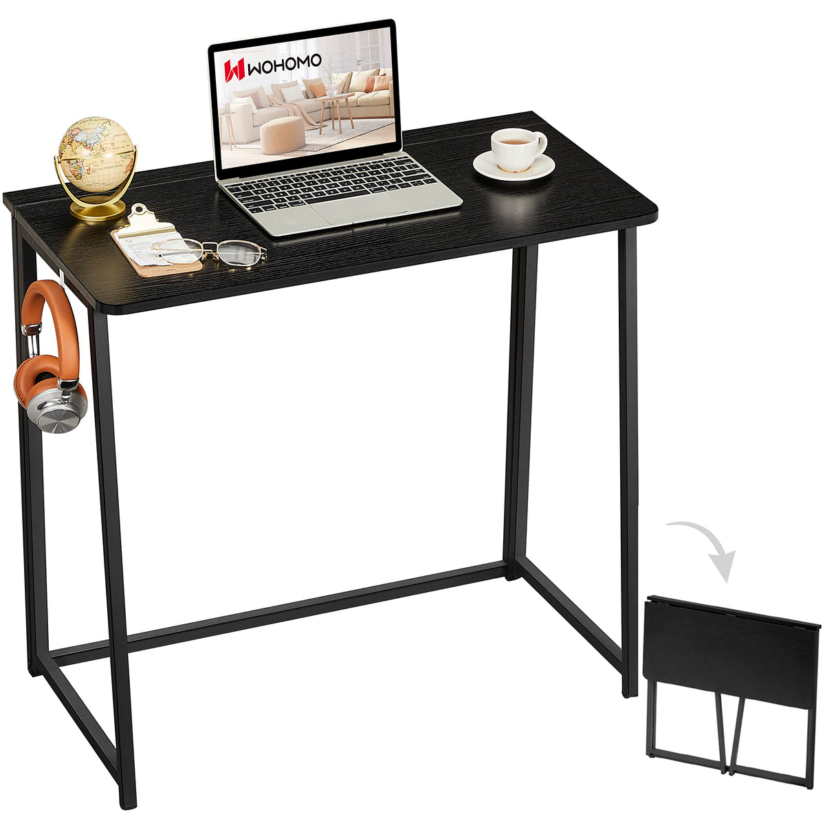 Black Folding Desk A393