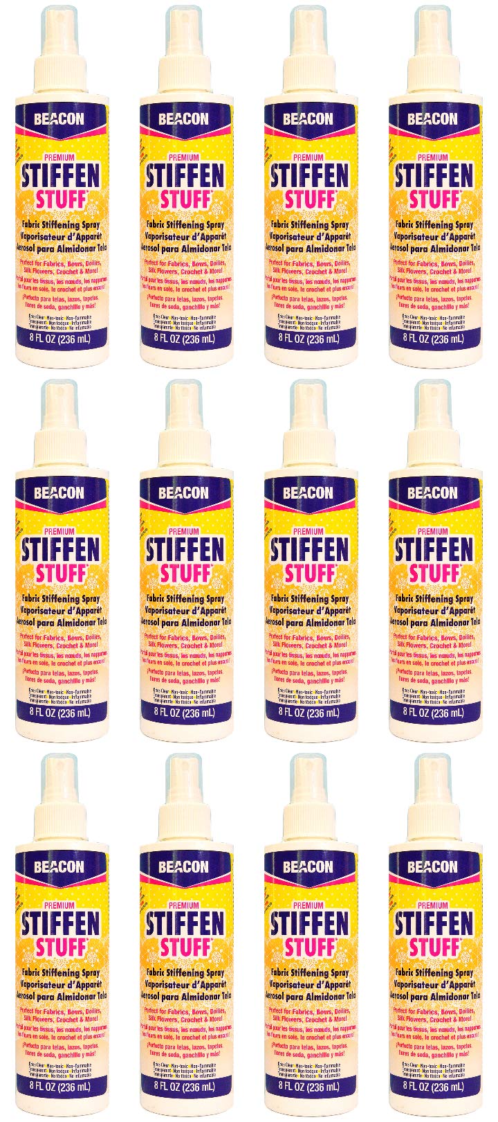 Fabric Stiffening Spray 8-Ounce 12-Pack U16342
