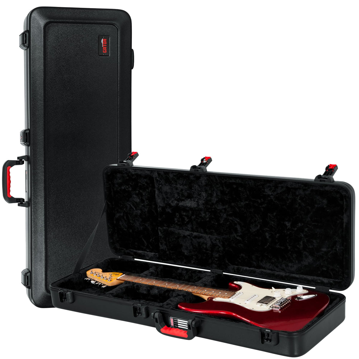 Molded Flight Case for Electric Guitars with Locking Latch X48369
