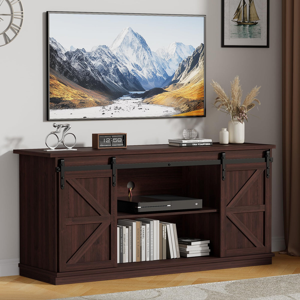 Rustic Oak 4 Drawer TV Stand V1765