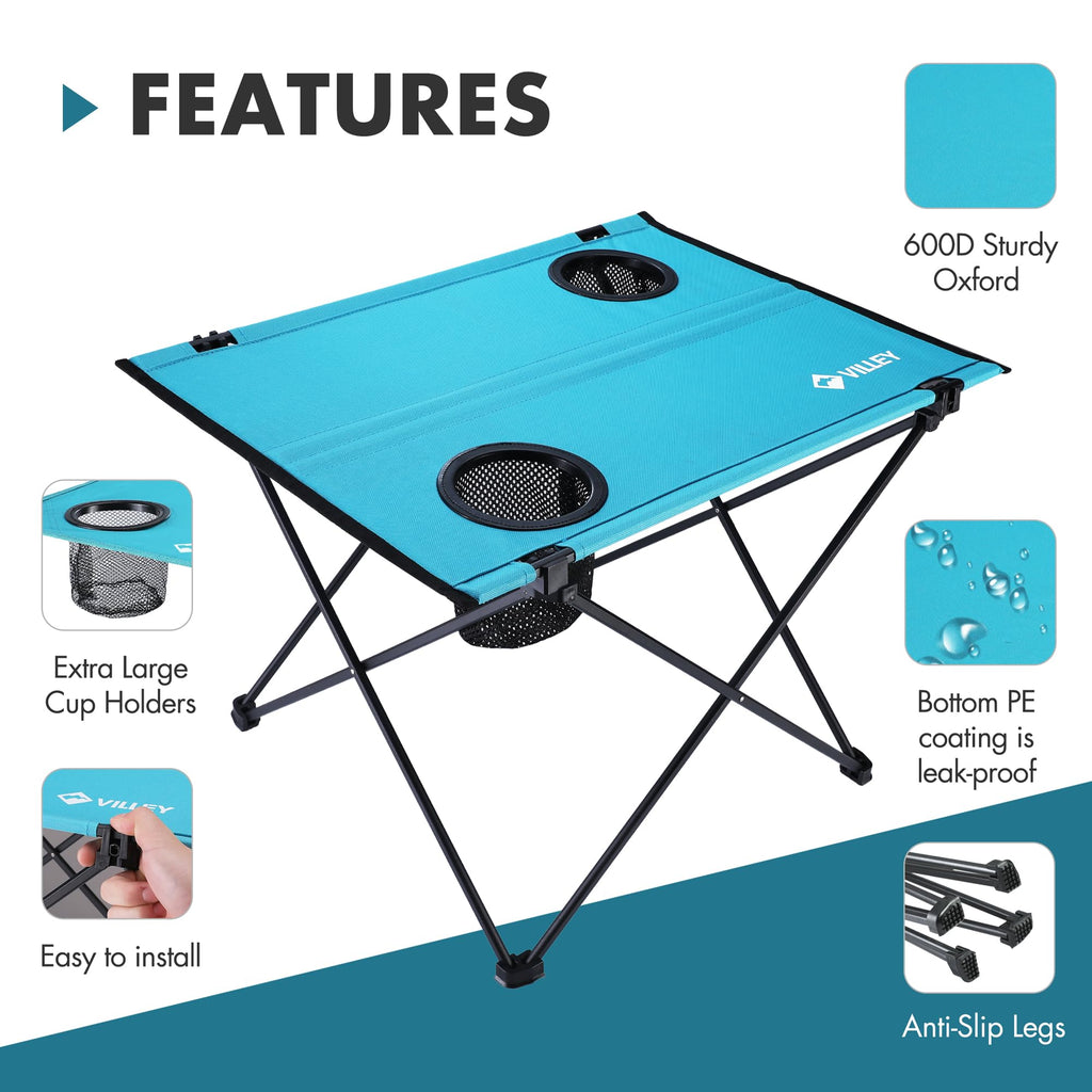 Folding Camping Table with 2 Cup Holders G383