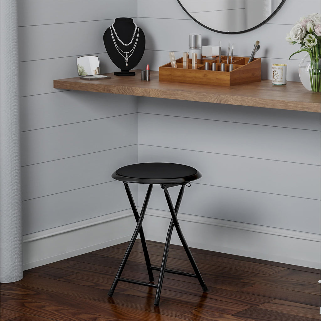Folding Backless Stool 18-Inch 225lb Capacity J367778