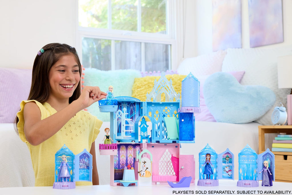 Small Dolls & Mini Castle Playsets with Spinning Doll Reveal Q363