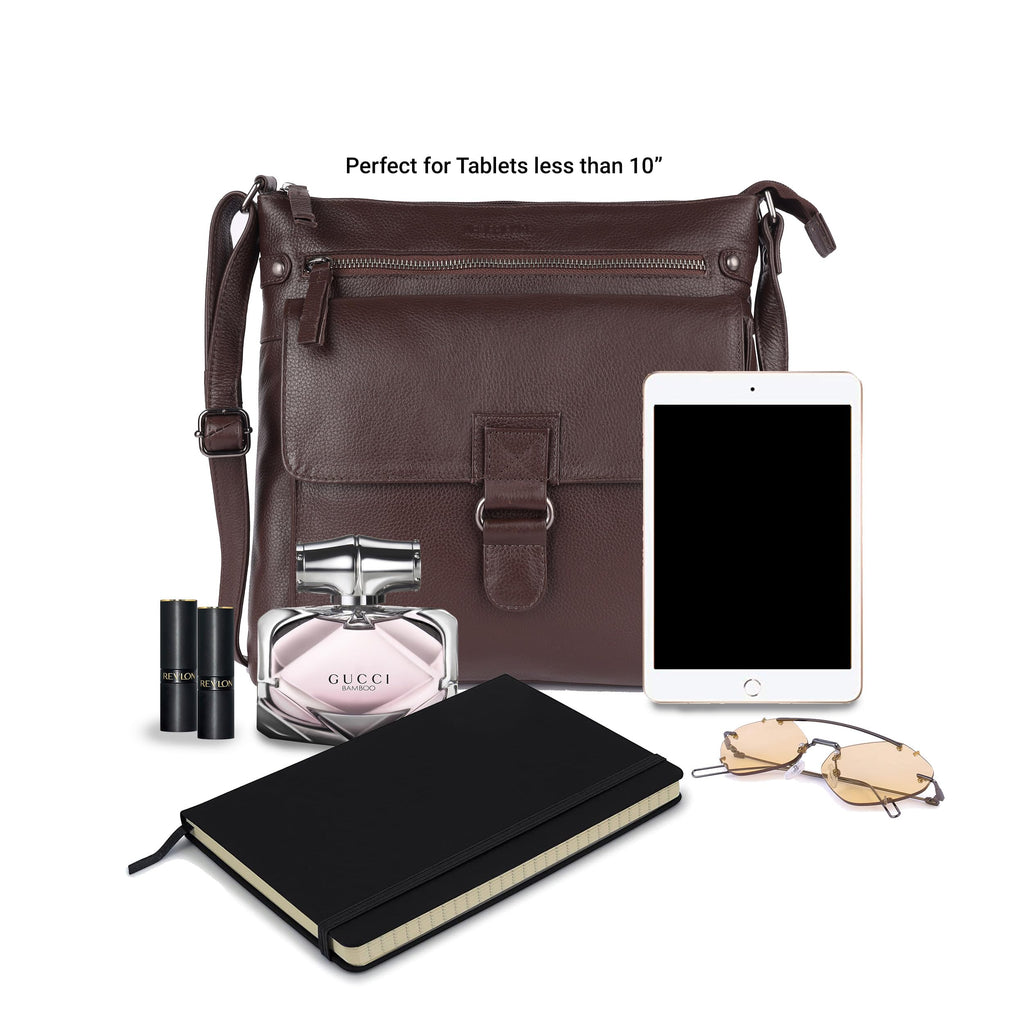 Large Soft Real Leather Womens Crossbody Handbags and Purses L36967