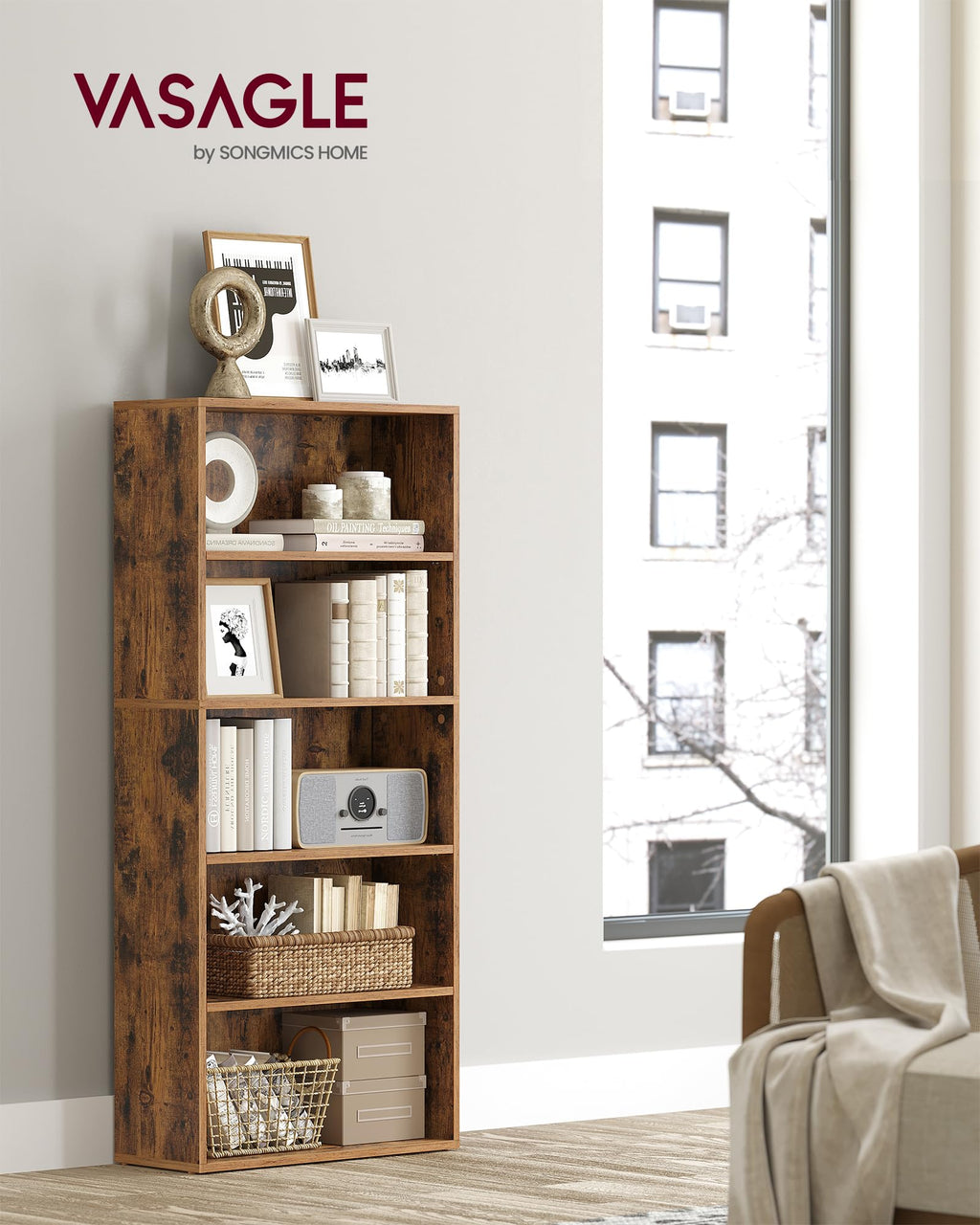 5-Tier Bookshelf Storage Organizer M501