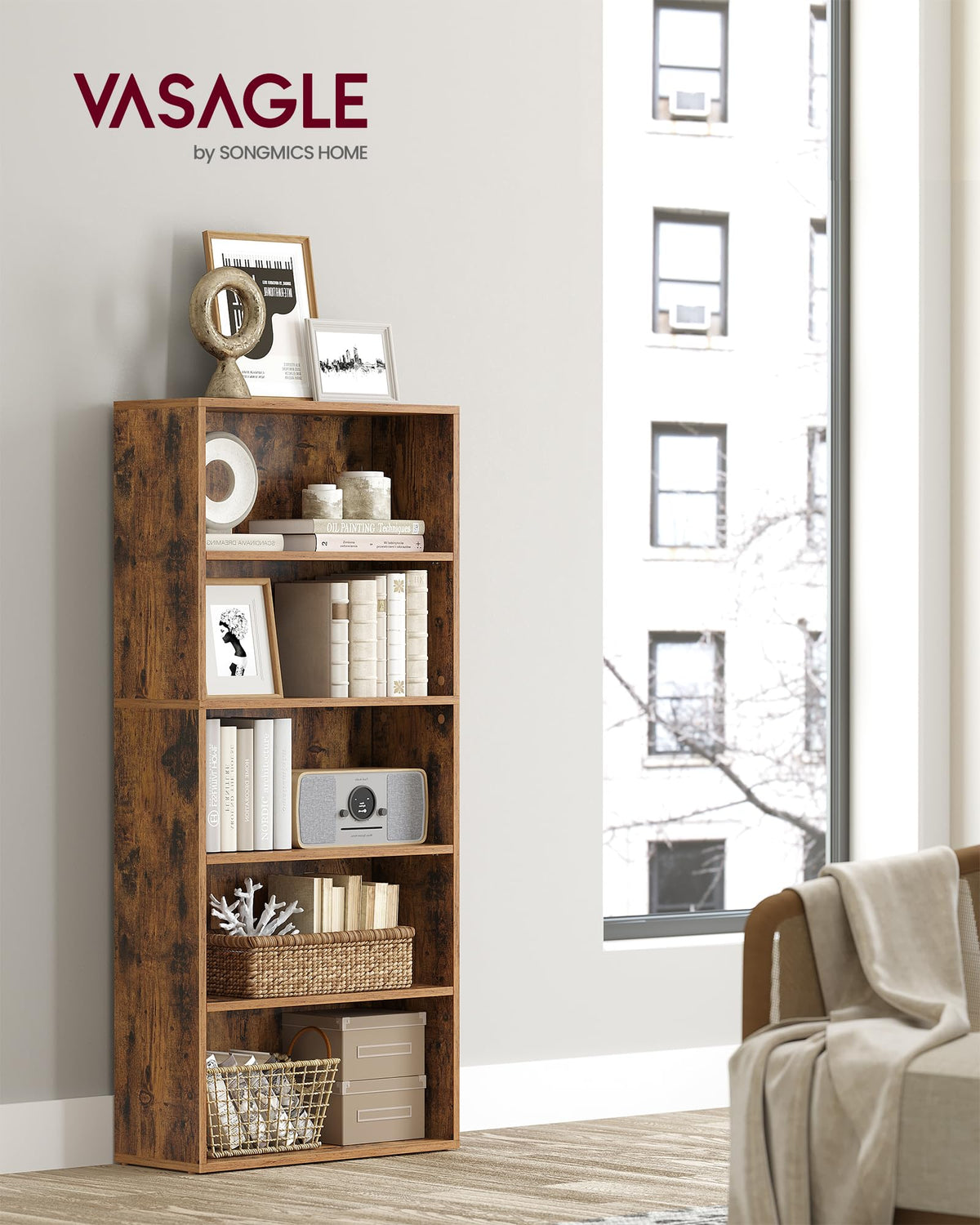 5-Tier Bookshelf Storage Organizer M501