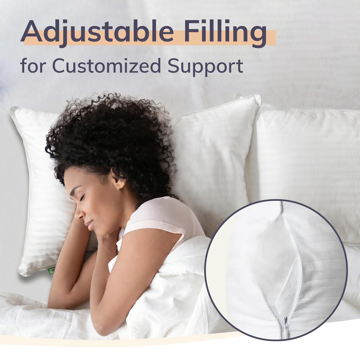 King Size Bed Pillows Set of 2 Cooling Down Alternative P350