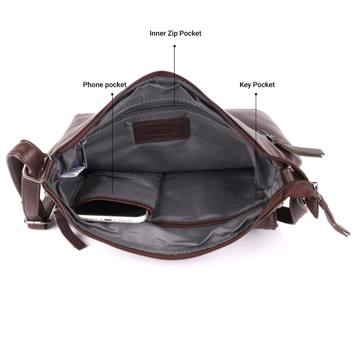 Large Soft Real Leather Womens Crossbody Handbags and Purses L36967