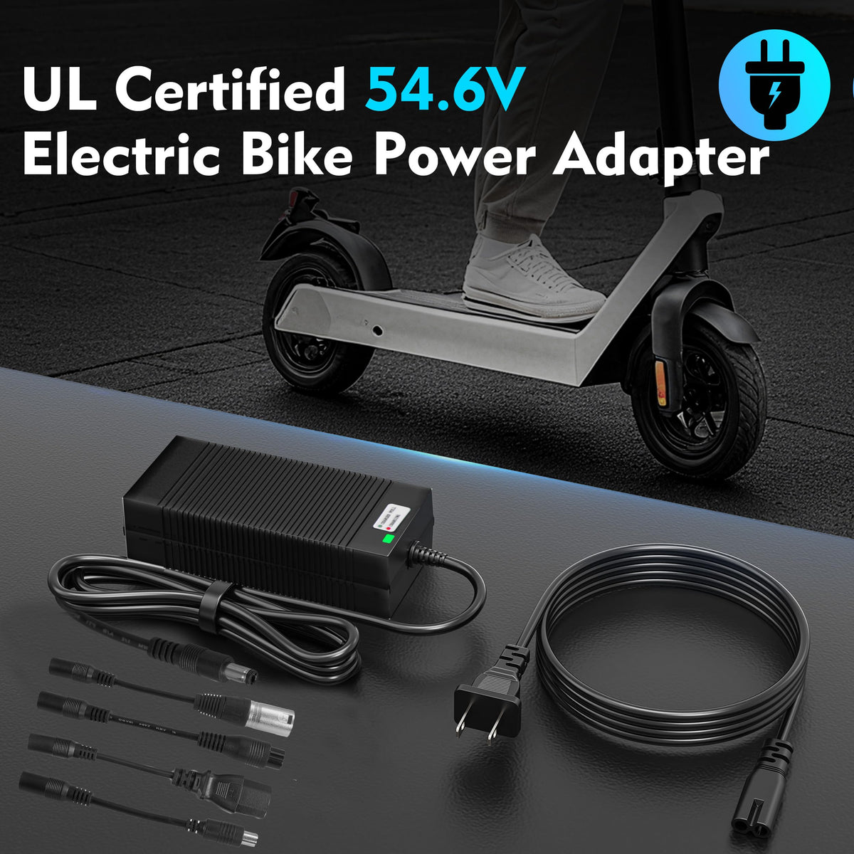 54.6V Charger for 48V Lithium Batteries L377