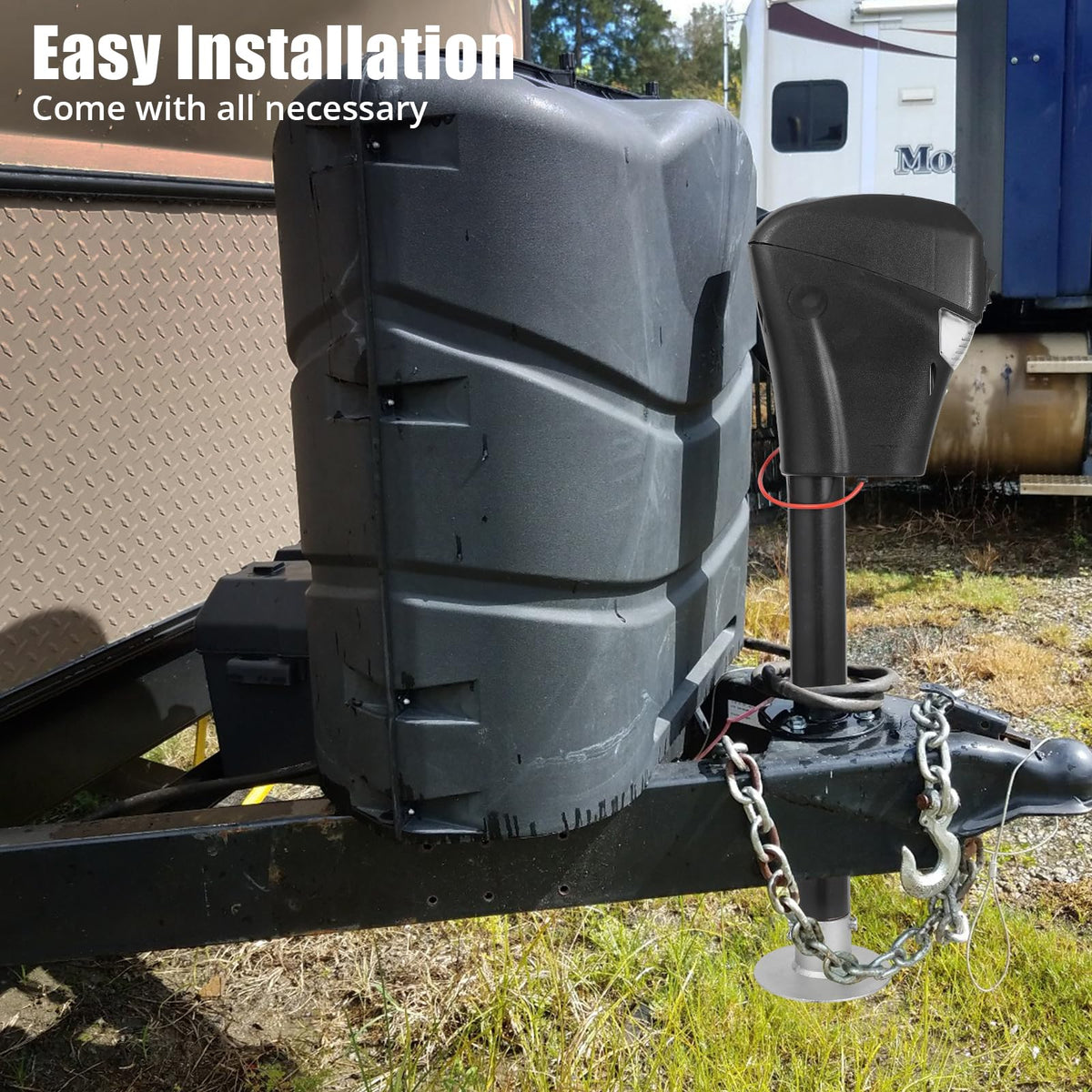 3500lbs Electric Trailer Jack with Front LED, 18" Lift B6959