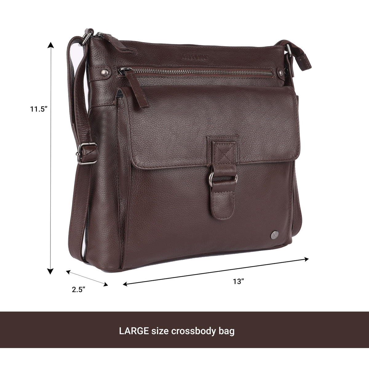 Large Soft Real Leather Womens Crossbody Handbags and Purses L36967