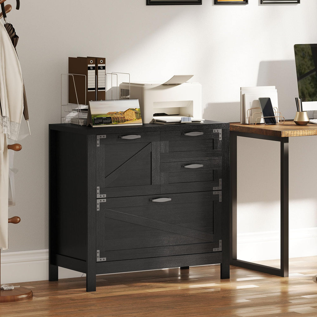 Black 4 Drawer File Cabinet W155361