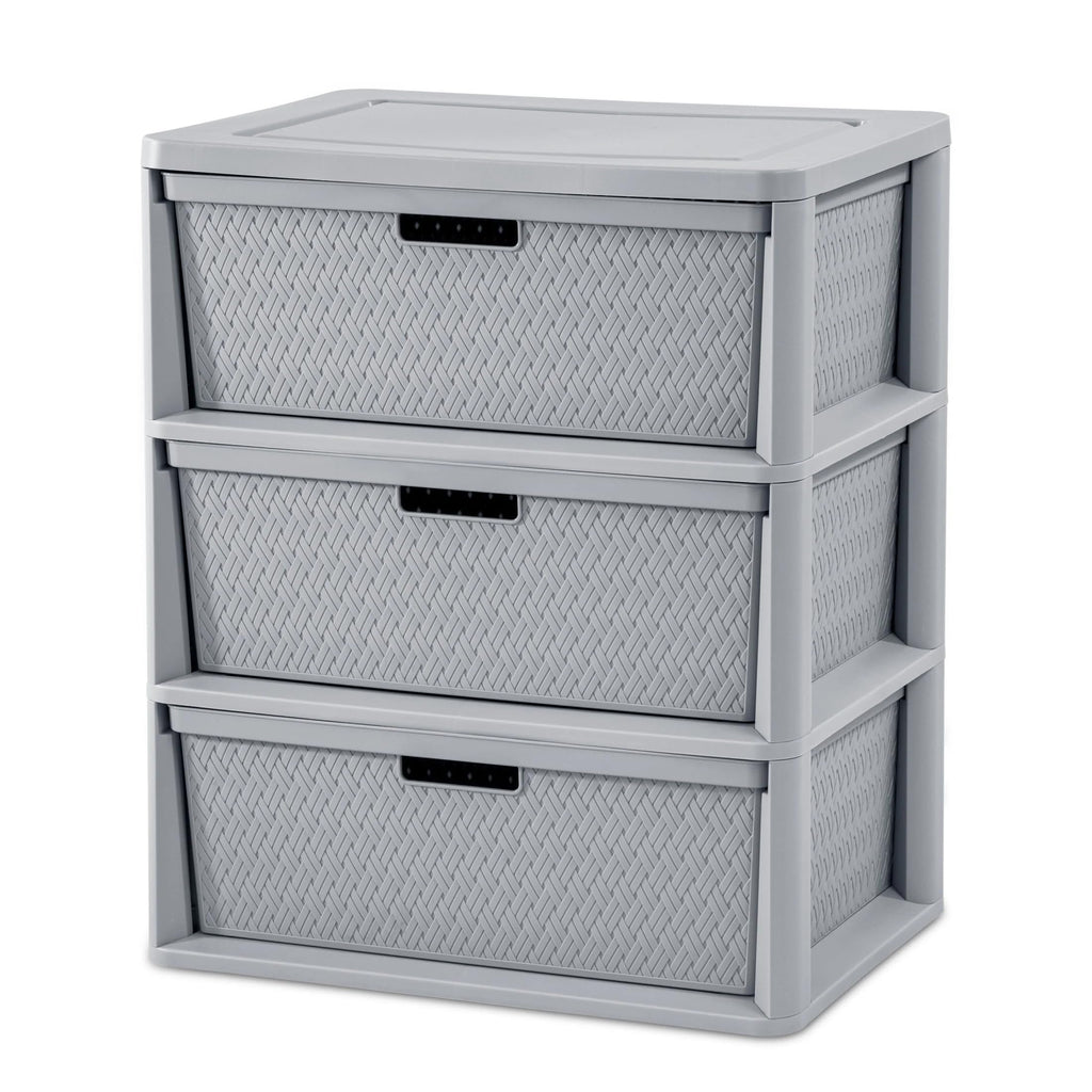 Gray 3 Drawer Storage Tower G639586