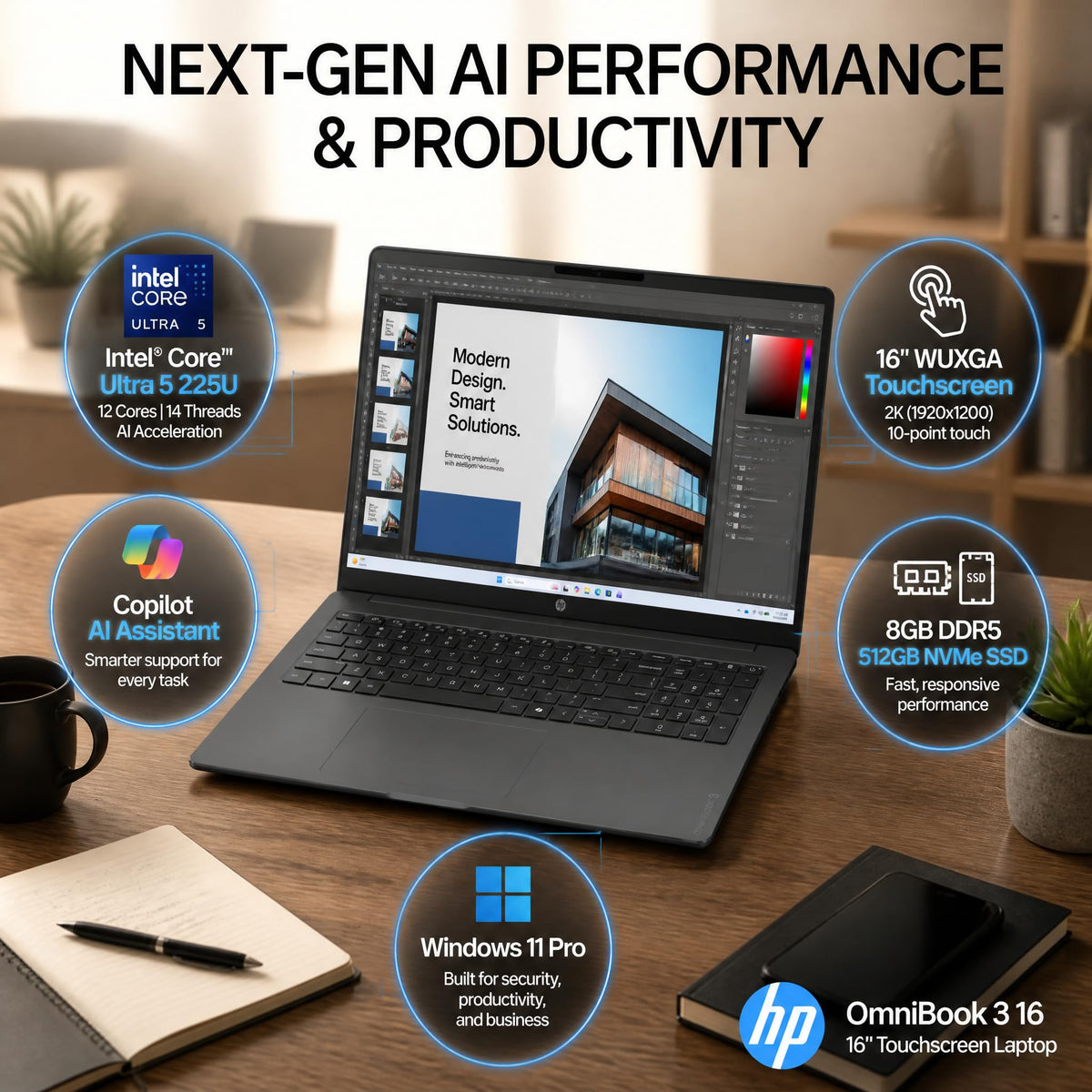 16 Touchscreen Laptop Intel 12 Core Ultra 5 I277