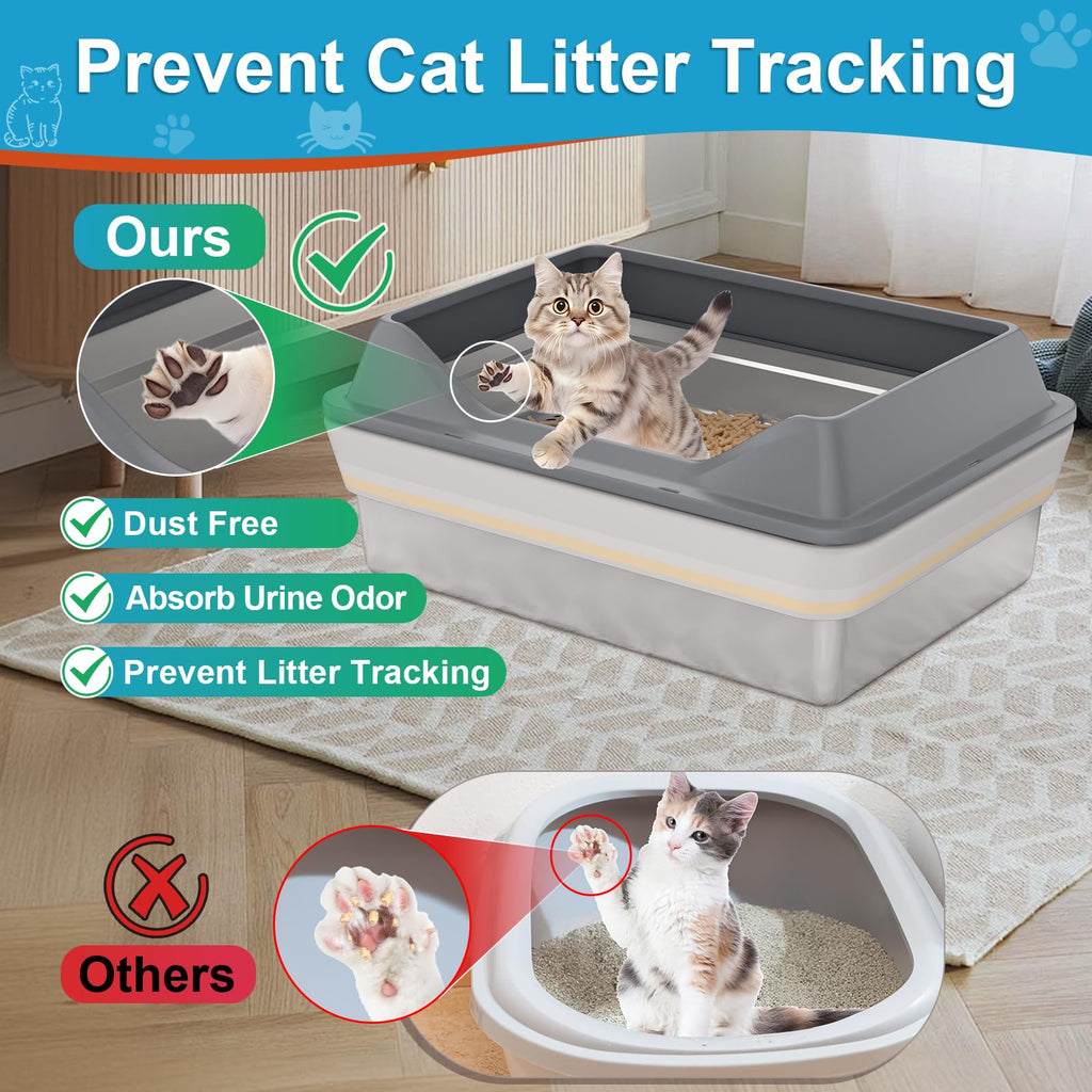 XXXL Stainless Steel Sifting Litter Box with Lid X72354