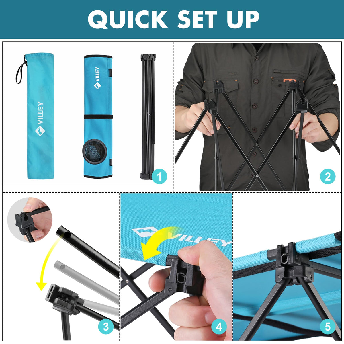 Folding Camping Table with 2 Cup Holders G383