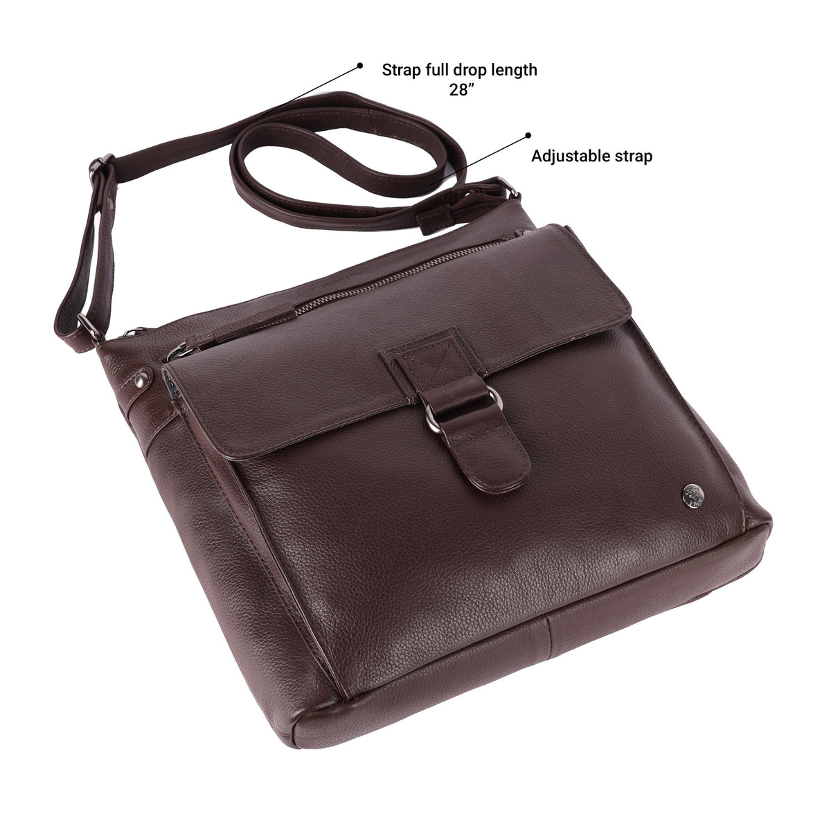 Large Soft Real Leather Womens Crossbody Handbags and Purses L36967