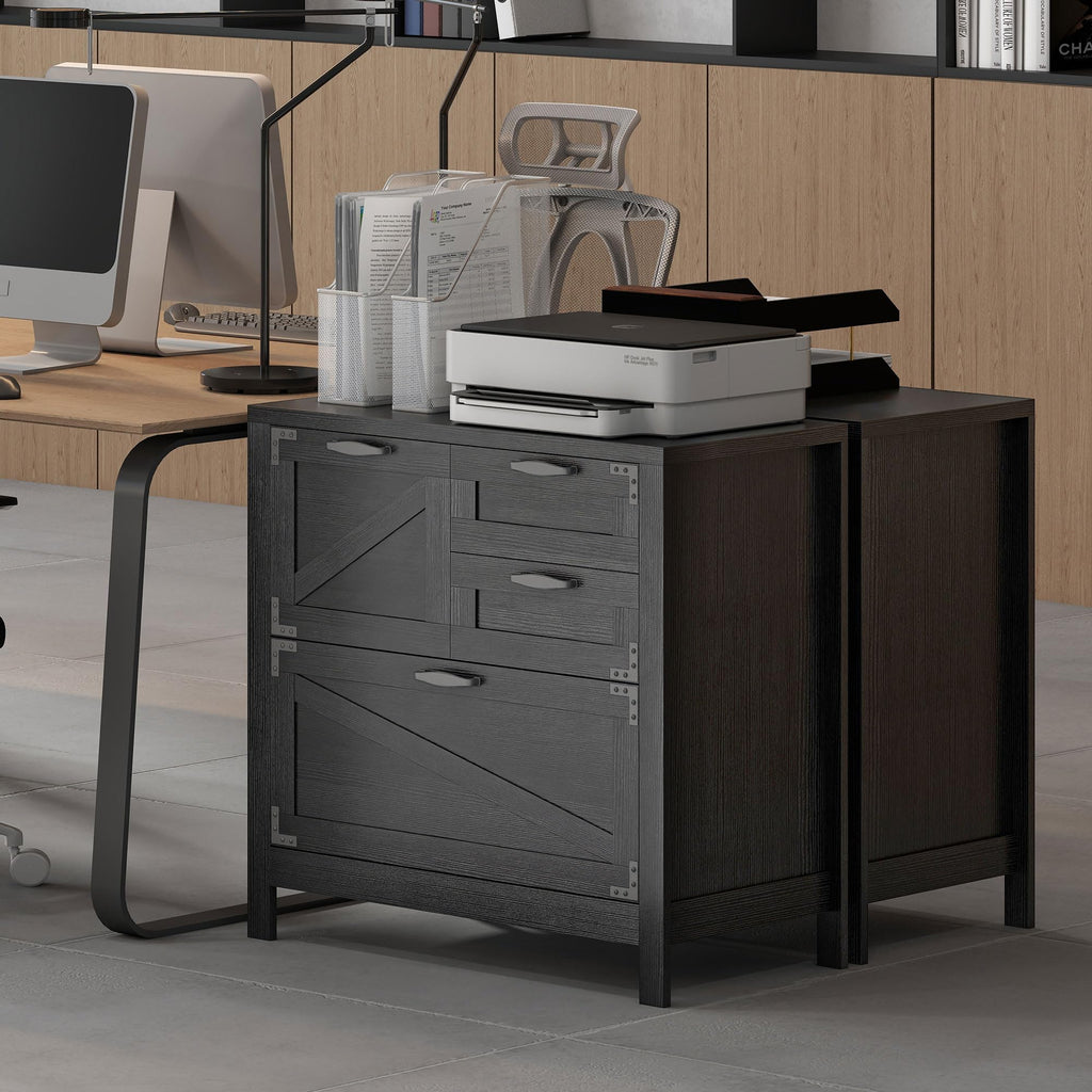 Black 4 Drawer File Cabinet W155361