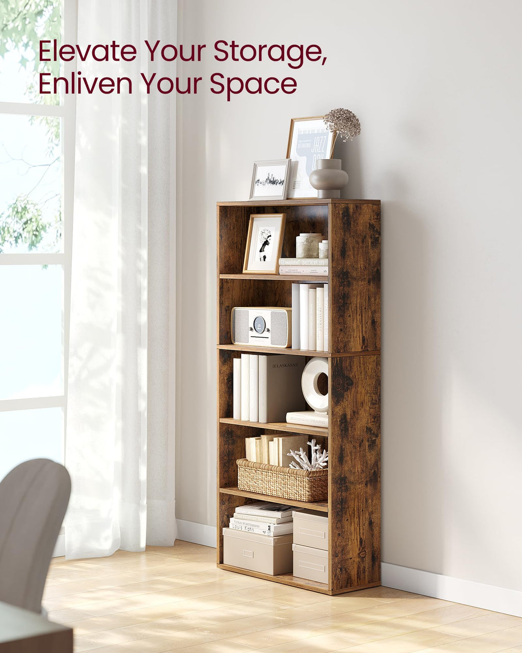 5-Tier Bookshelf Storage Organizer M501