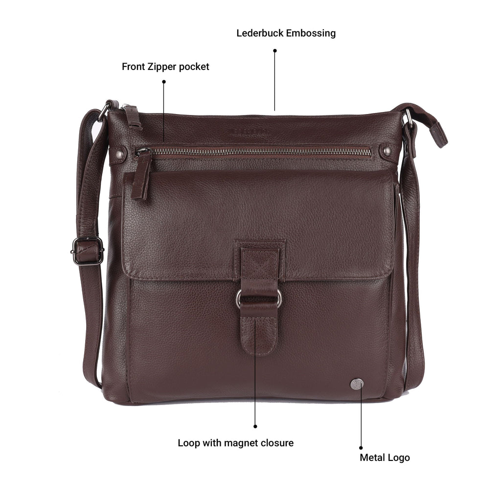Large Soft Real Leather Womens Crossbody Handbags and Purses L36967