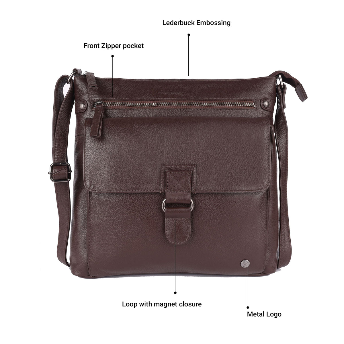 Large Soft Real Leather Womens Crossbody Handbags and Purses L36967