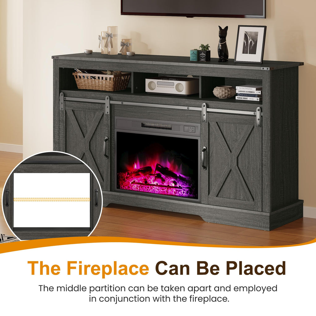 Farmhouse TV Stand for 65+ Inch TV T17501