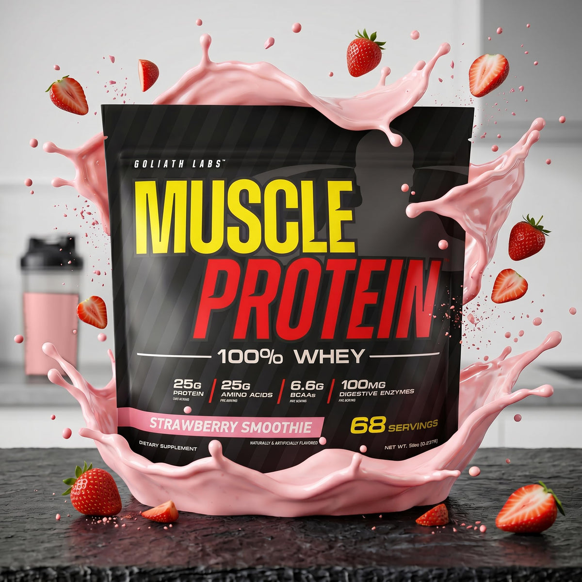 Whey Protein Powder Strawberry 5 lbs O34221
