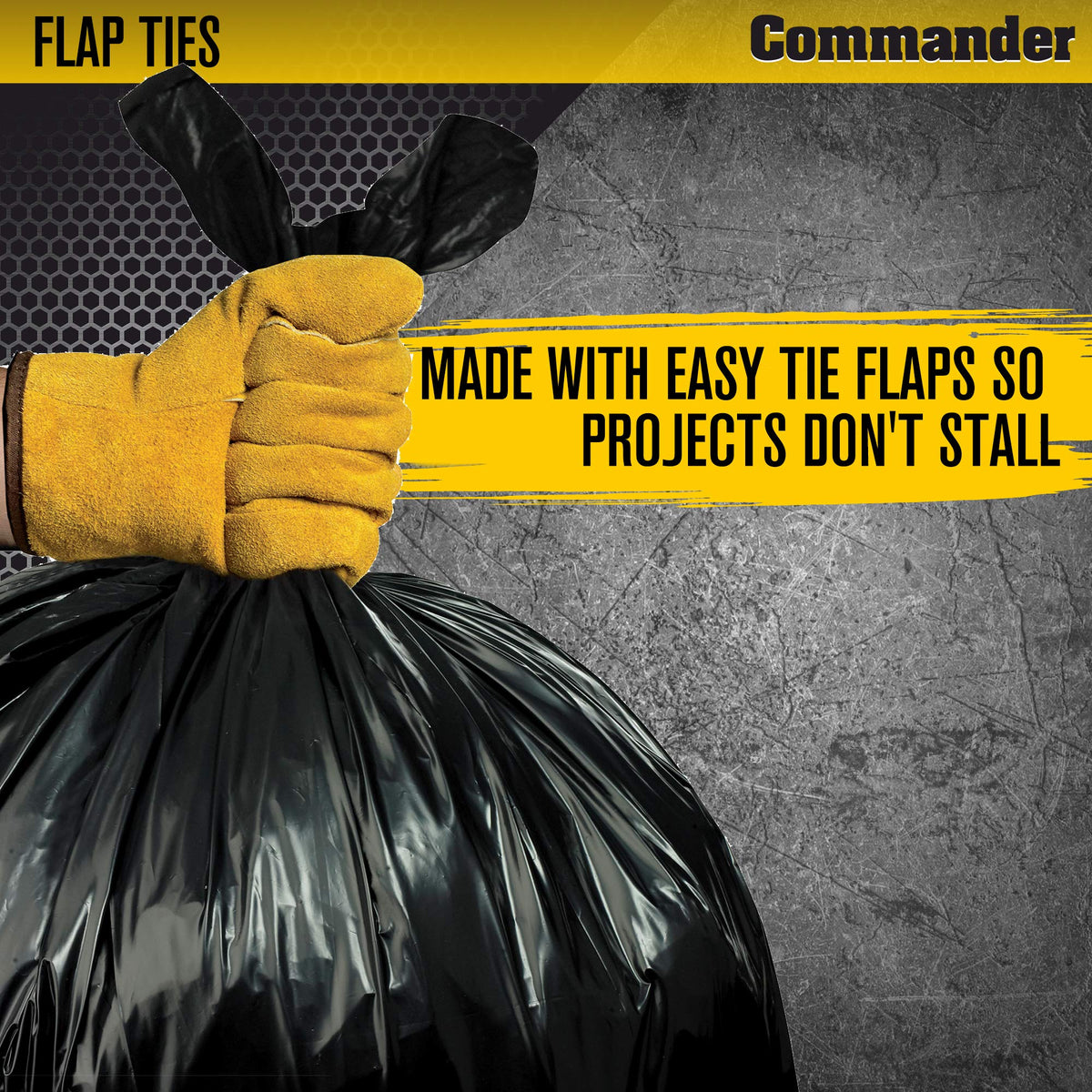 42 Gallon Trash Bags with Flap Ties 20 Count N315
