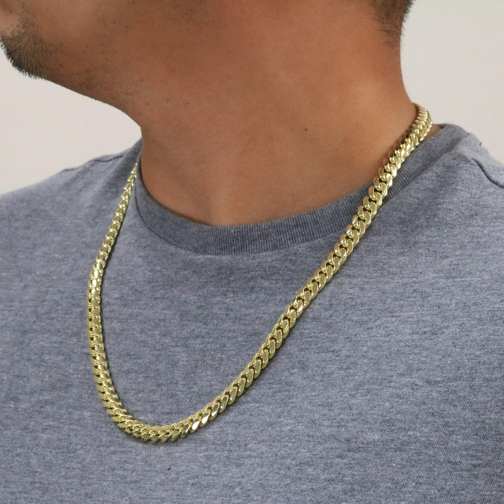 14k Yellow Gold Cuban Link Chain Necklace D5963