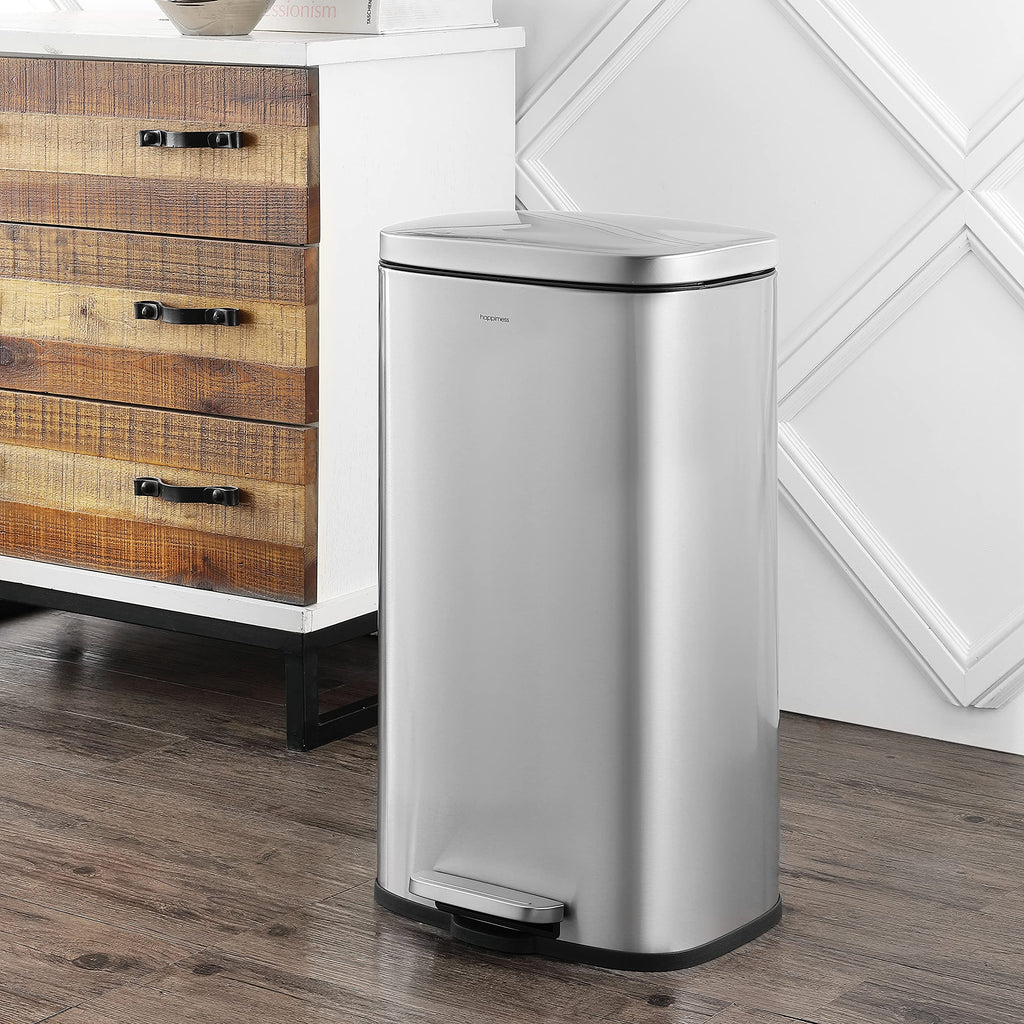 8 Gal Step Trash Can Soft Close 25" Z9536