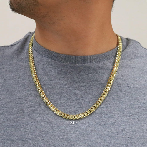 14k Yellow Gold Cuban Link Chain Necklace D5963