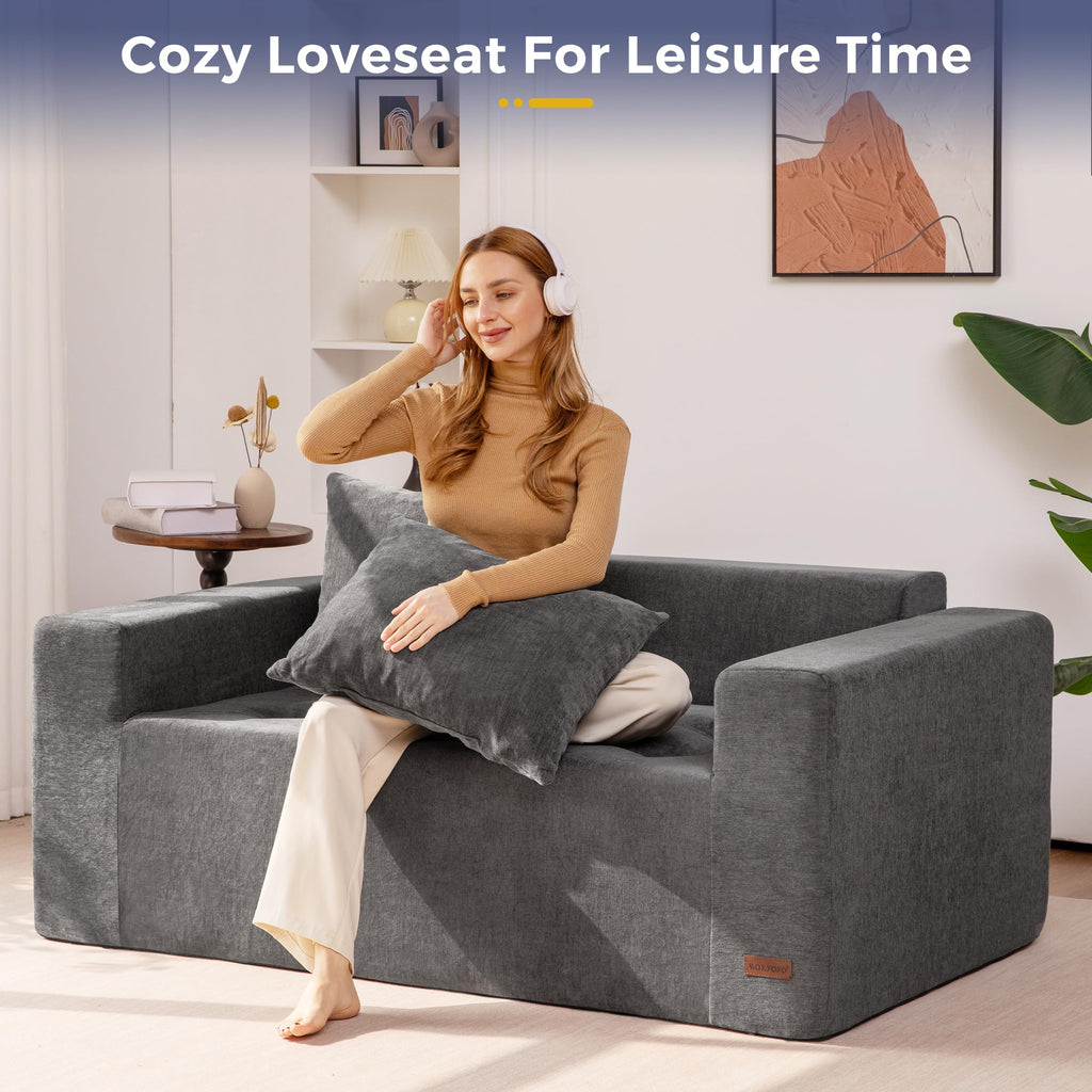 Light Grey Chenille Modular Sofa Couch I8365