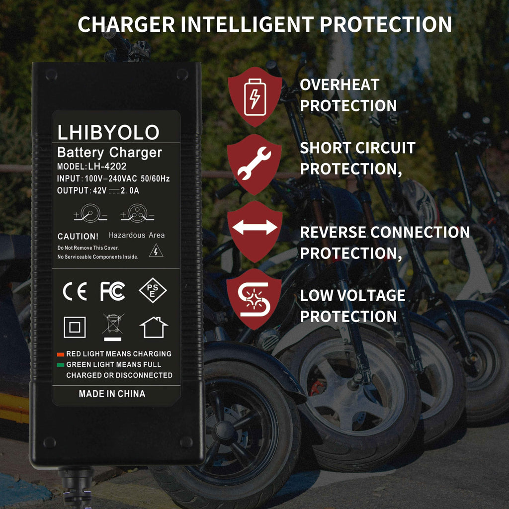 42V 2A Electric Scooter Battery Charger with XLR RCA & DC Plugs X51105